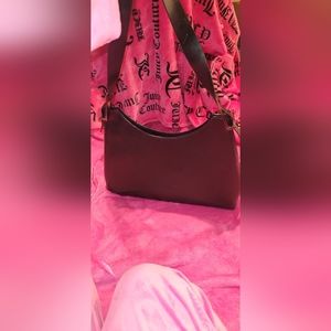 A leather shoulder bag